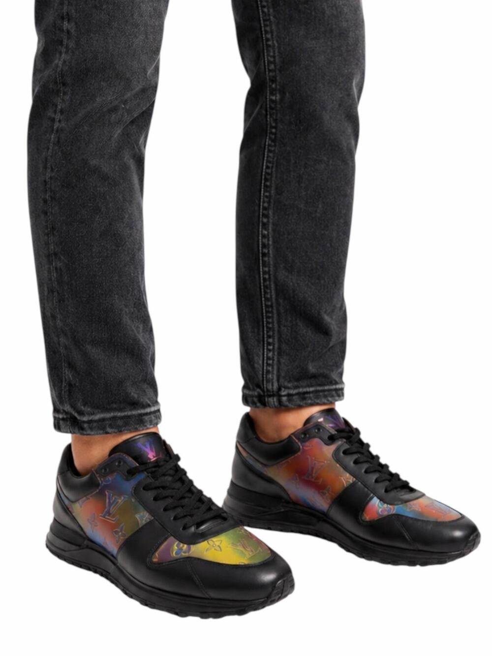Louis Vuitton Run Away Sneaker Holographic Monogram Black Size 9/ US 10
